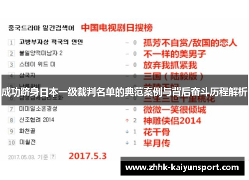 成功跻身日本一级裁判名单的典范案例与背后奋斗历程解析