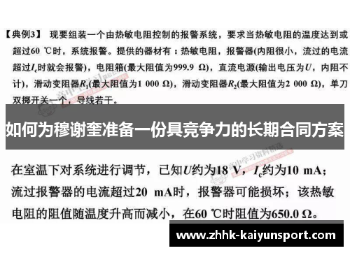 如何为穆谢奎准备一份具竞争力的长期合同方案